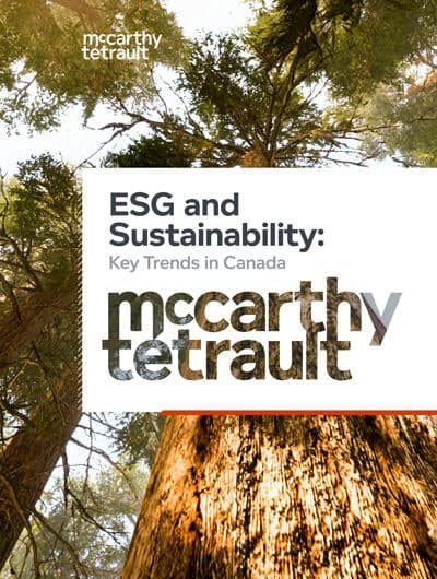 ESG and Sustainability: Key Trends in Canada
