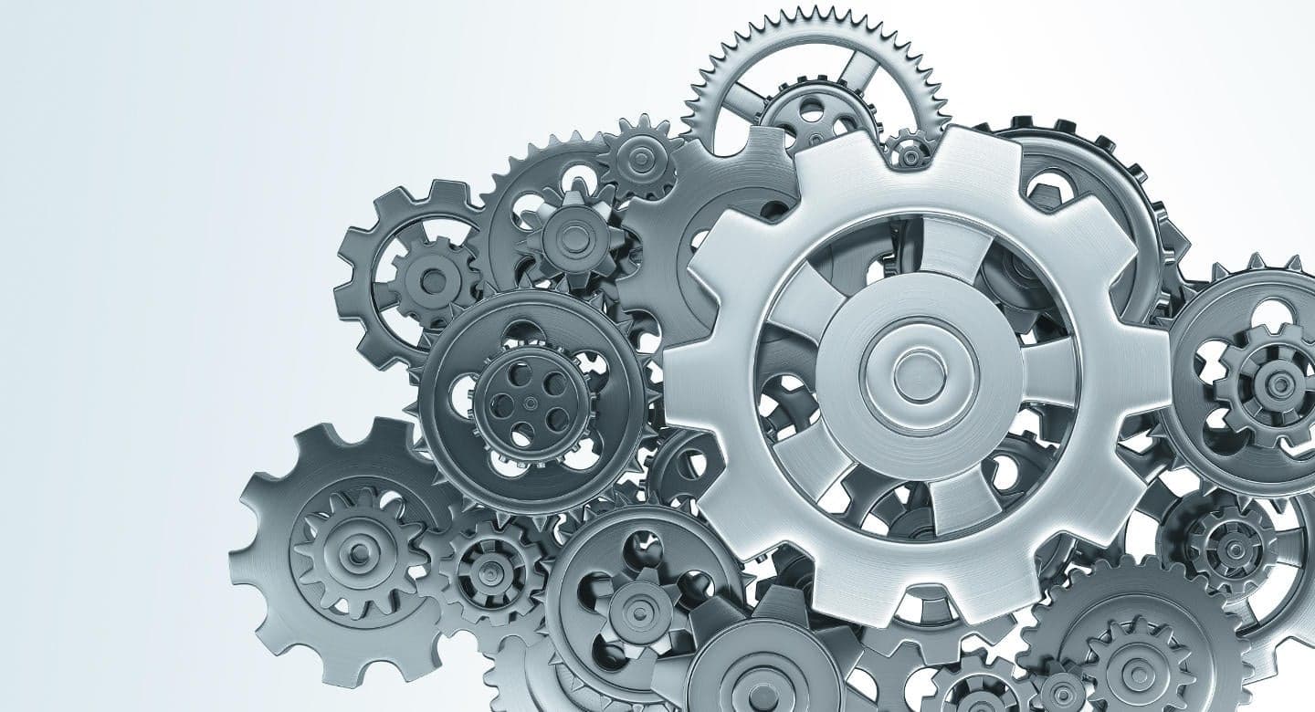 A group of gears and cogs