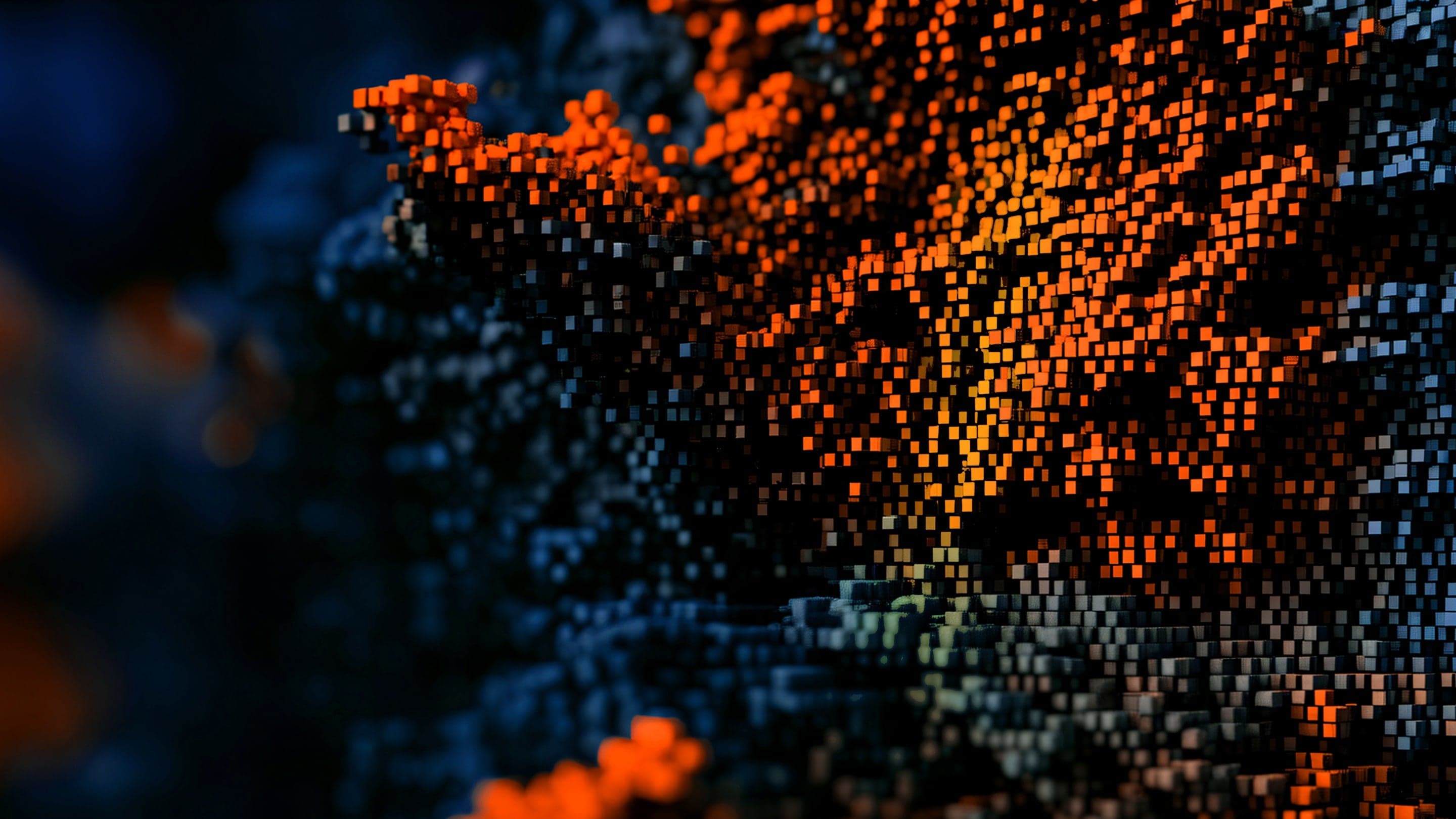 A group of small cubes