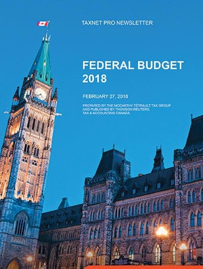 2018 Canadian Federal Budget Commentary